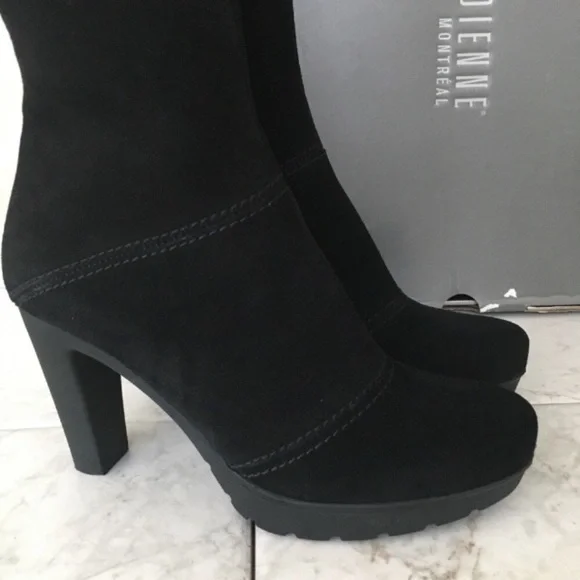 La Canadienne Black Suede Waterproof Boots Women’s Size 9.5 Medium